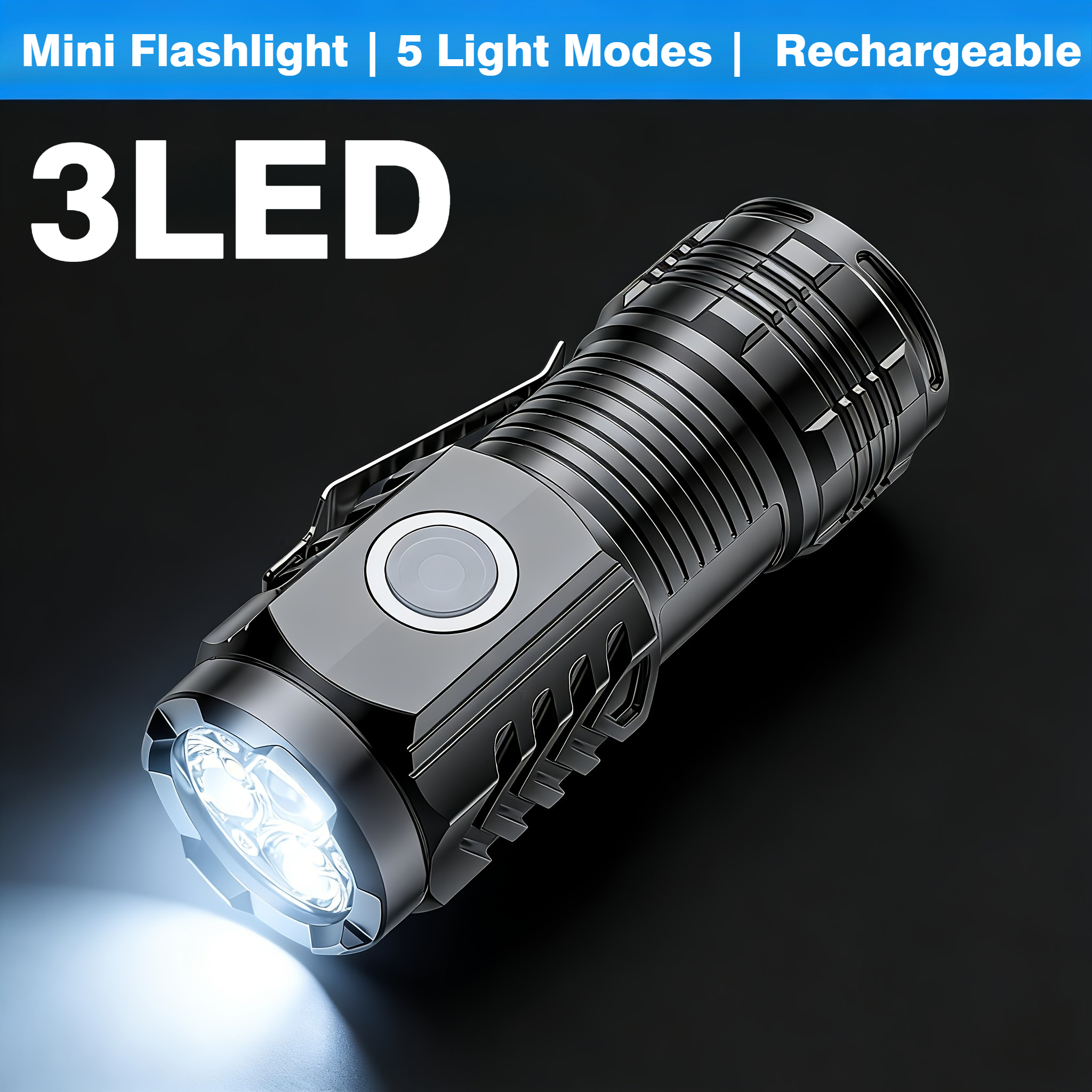 Outdoor Lighting Quality - Senter Genggam Mini 3 LED Portabel,