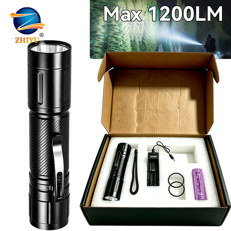Outdoor Lighting Quality - Senter LED Fokus Tetap 1200LM, Lampu