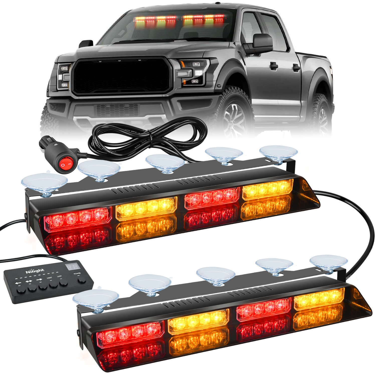 Deck Step Light - Lampu Strobo Darurat Nilight 32LED dengan