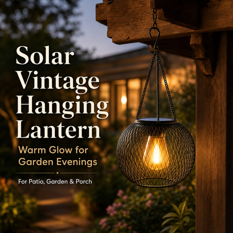 Outdoor Lighting Effects - Lampu Lantai Gantung LED Tenaga Surya