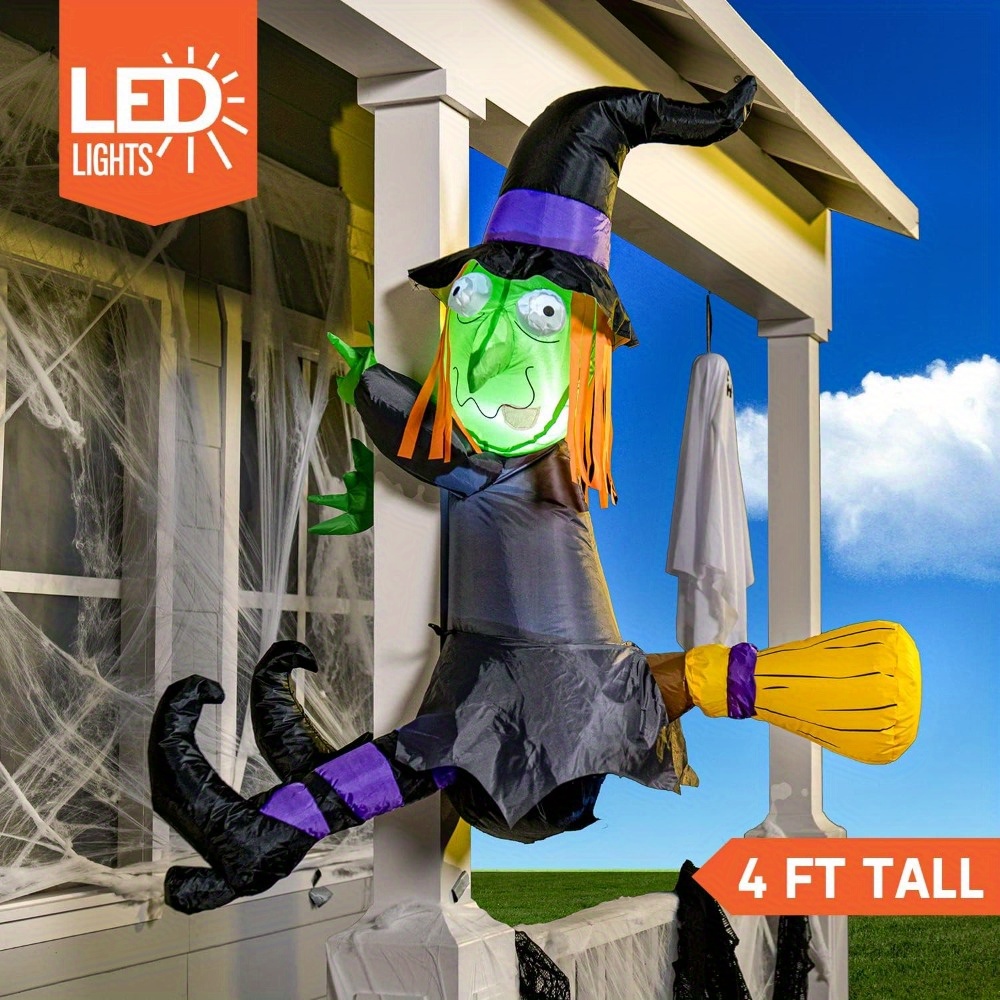 Outdoor Lighting Effects - Penyihir Tiup Halloween 4FT dengan Lampu