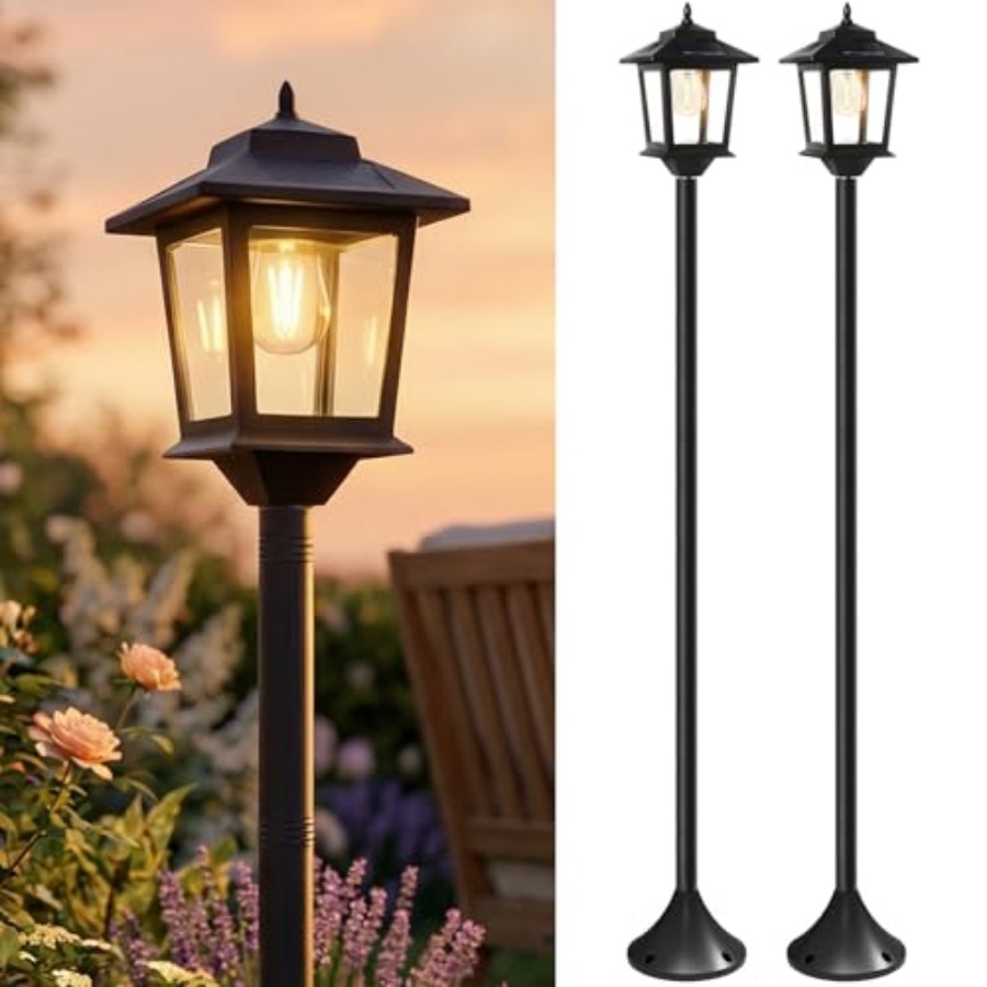 Outdoor Lighting For Patio - Lampu Tiang Tenaga Surya Luar Ruangan,