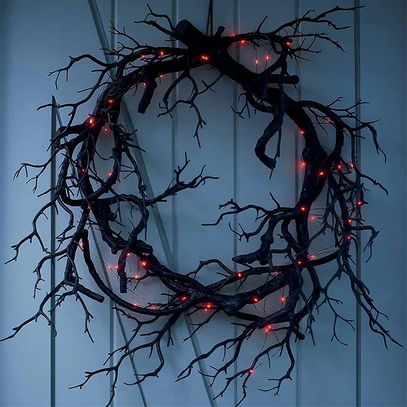 Outdoor Lighting Effects - Halloween dekorasi karangan bunga dekorasi untuk
