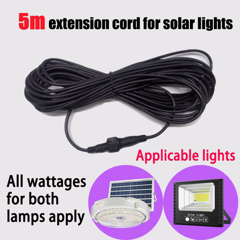 Outdoor Lighting Extension Cord - Lampu sorot Led tenaga surya, kabel