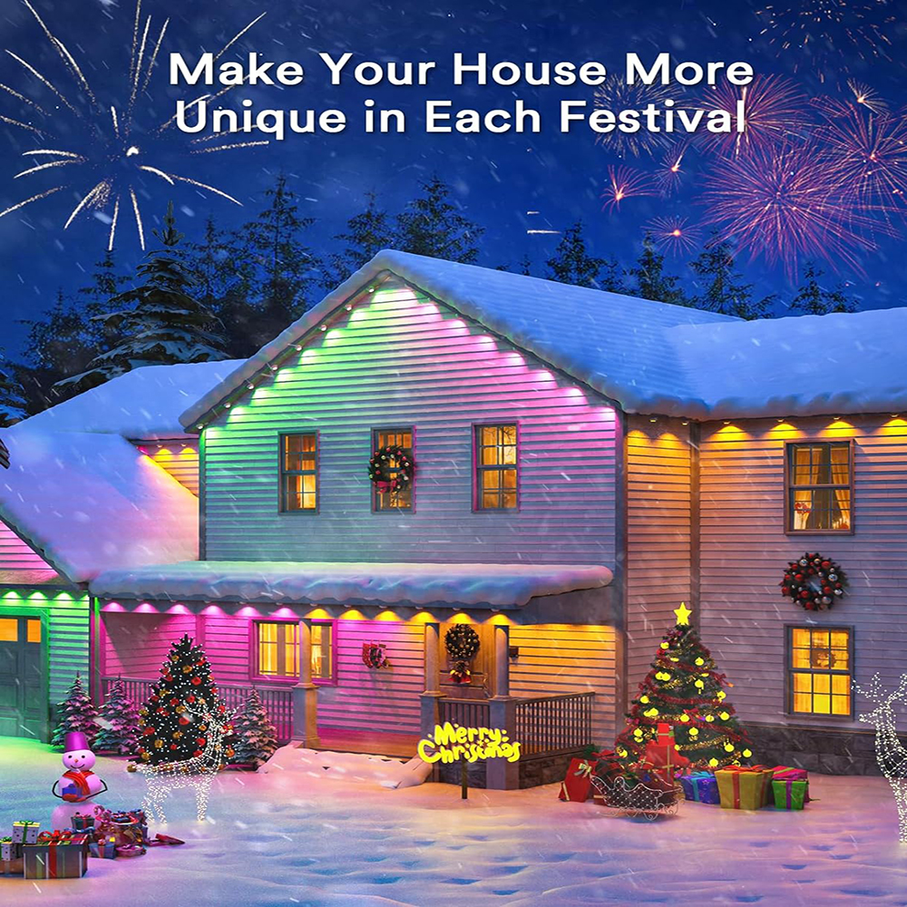 Outdoor Lighting Under Eaves - Lampu atap RGBIC cerdas, lampu LED