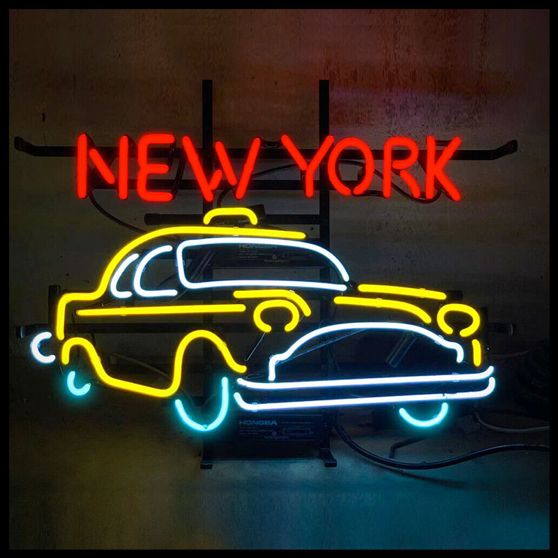 Outdoor Lighting New York - Tanda Neon untuk New York taksi