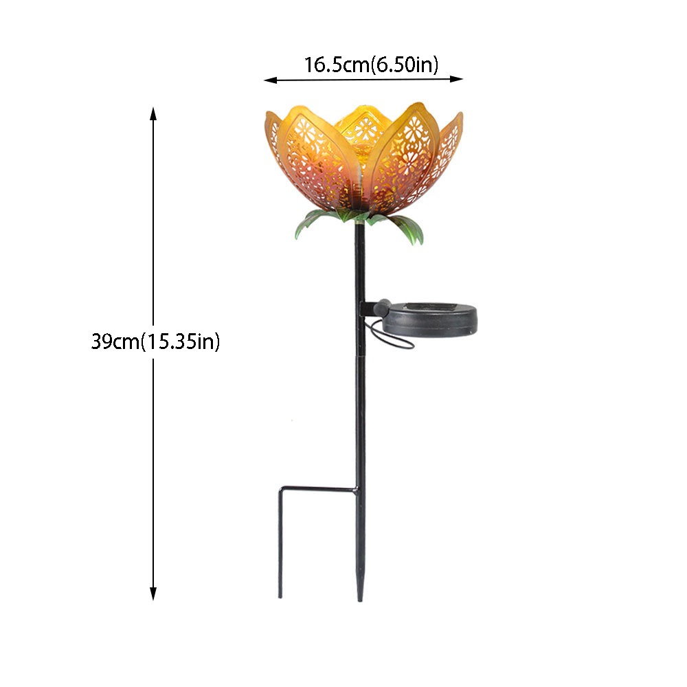 Outdoor Lighting Ground Fixtures - Lampu Tenaga Surya Berbentuk Teratai, Lampu