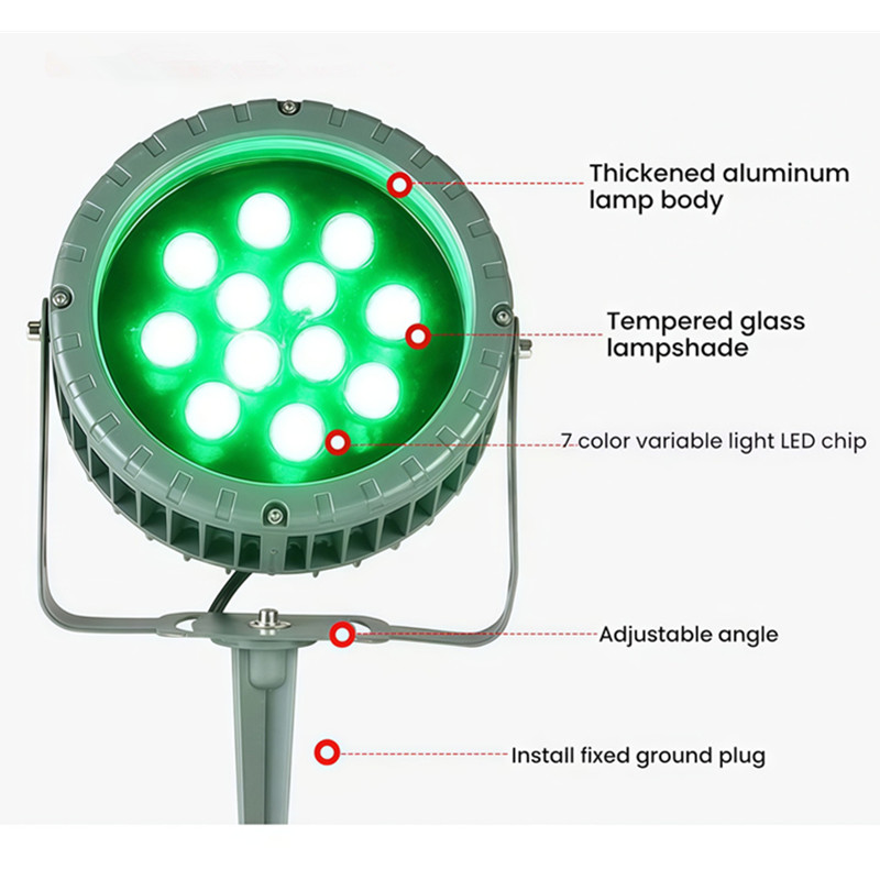 Outdoor Lighting Ground Fixtures - Lampu Proyektor Dinding Eksterior LED RGB
