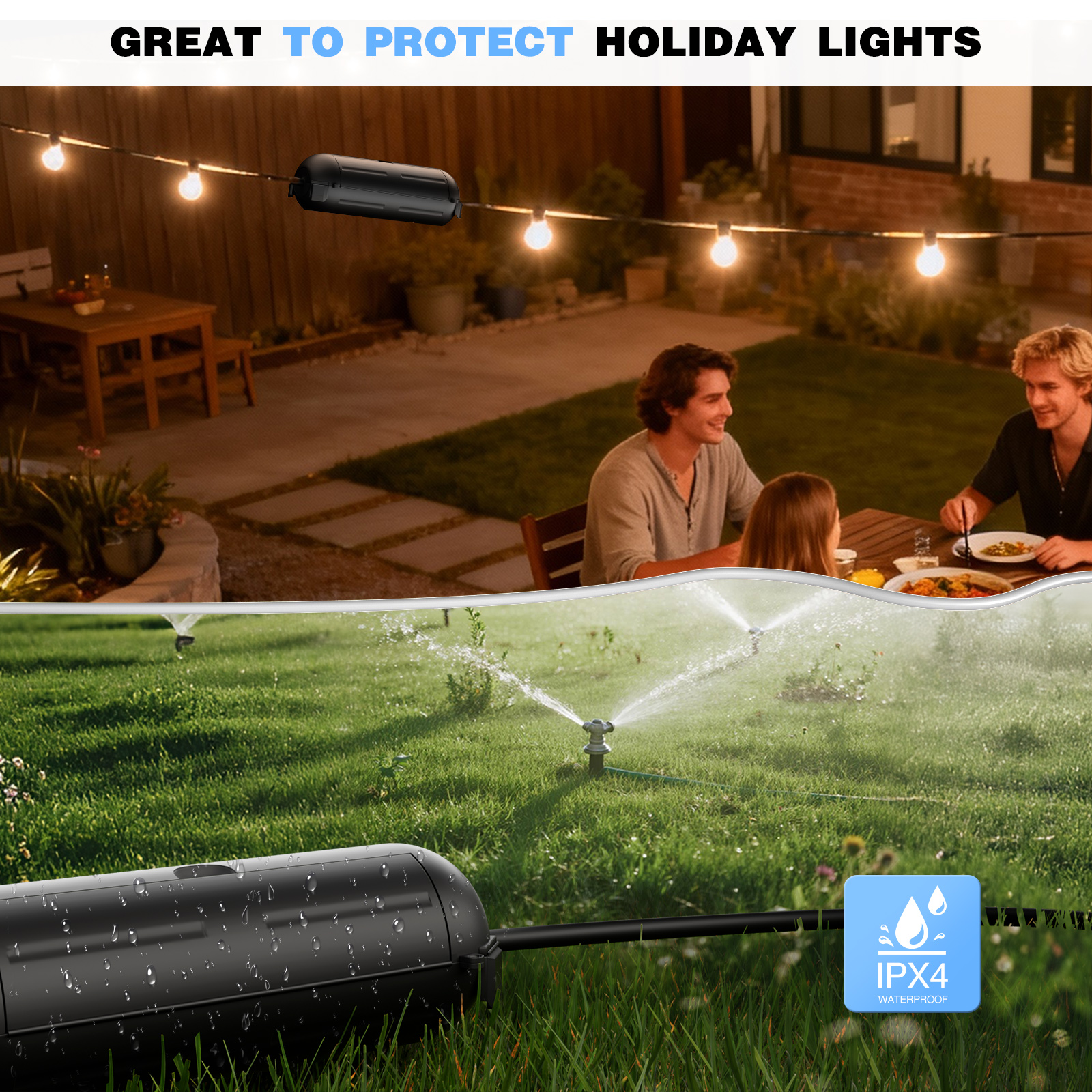 Outdoor Lighting Extension Cord - Penutup Pengaman Kabel Ekstensi Luar Ruangan