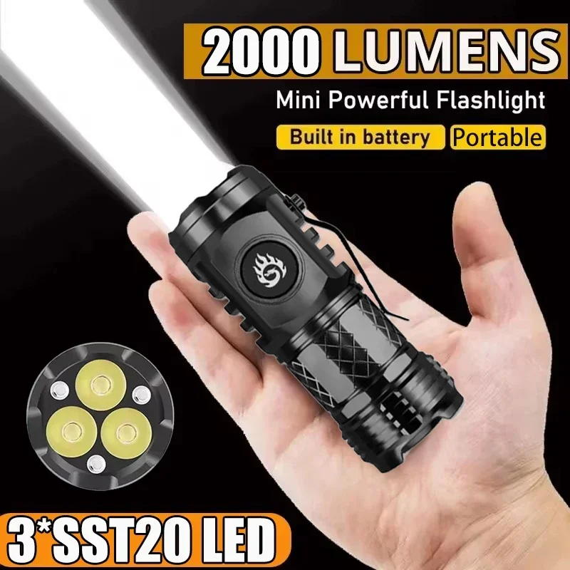 Outdoor Lighting Quality - Senter Taktis Daya Tinggi 3LED Mini