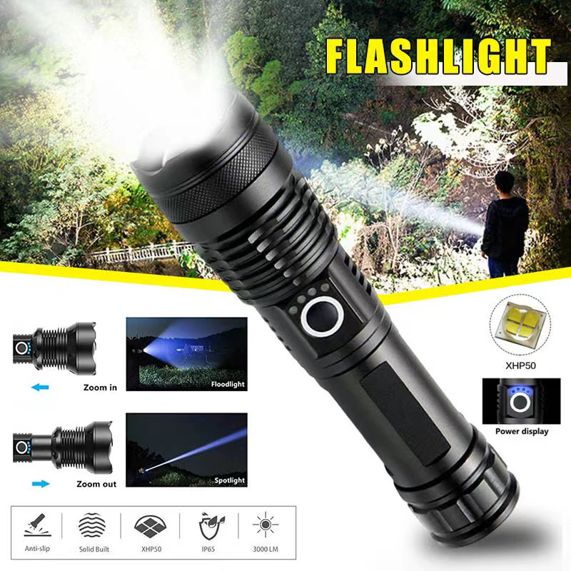 Outdoor Lighting Quality - Senter Led XHP70 Daya Tinggi USB-C