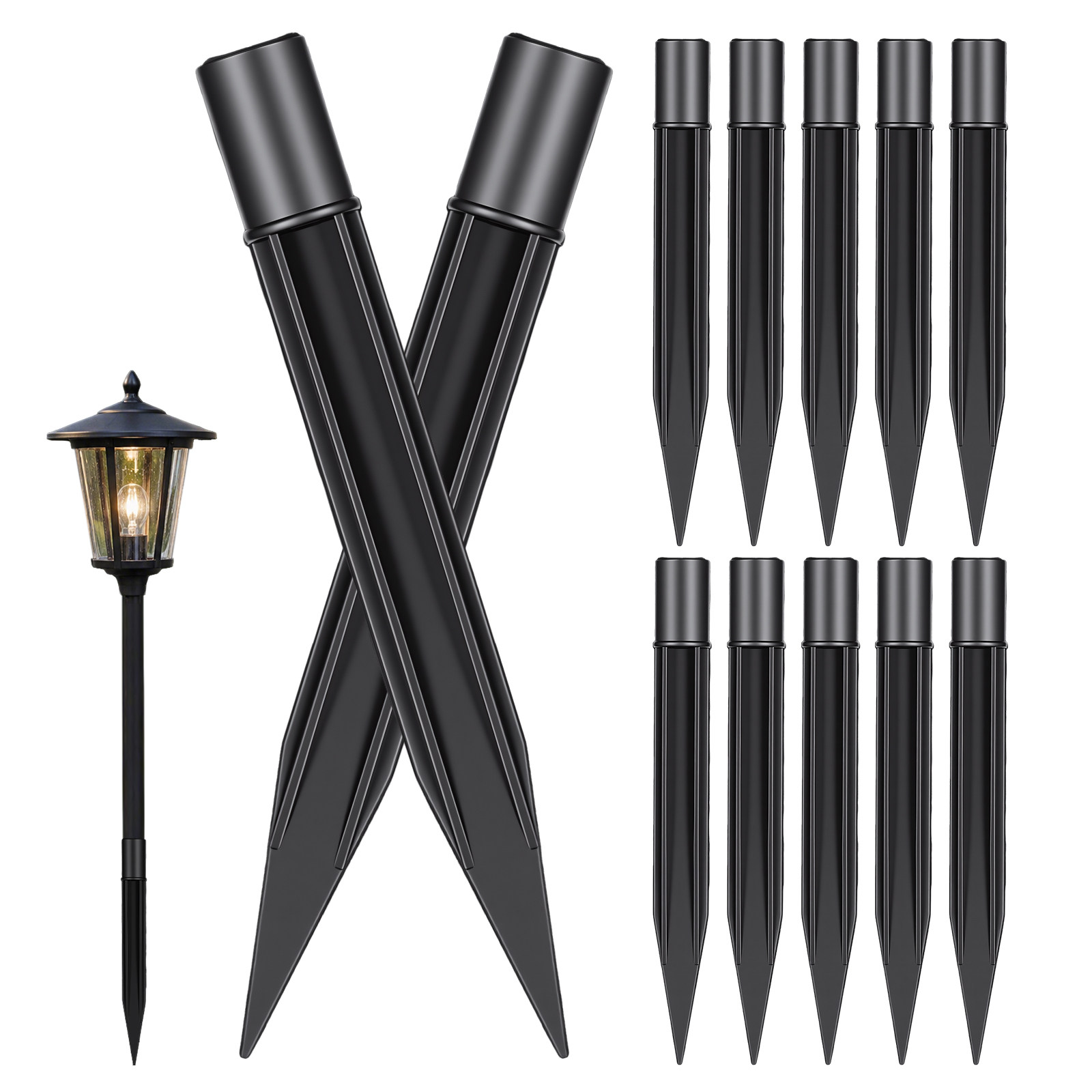 Outdoor Lighting In Ground - 8 Buah Pasak Tanah Plastik untuk