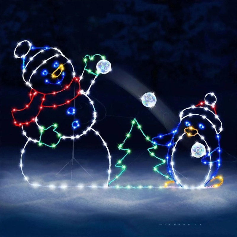 Lampu LED Snowball Berbentuk M - Outdoor Xmas Lighting Ideas ulasan dan harga