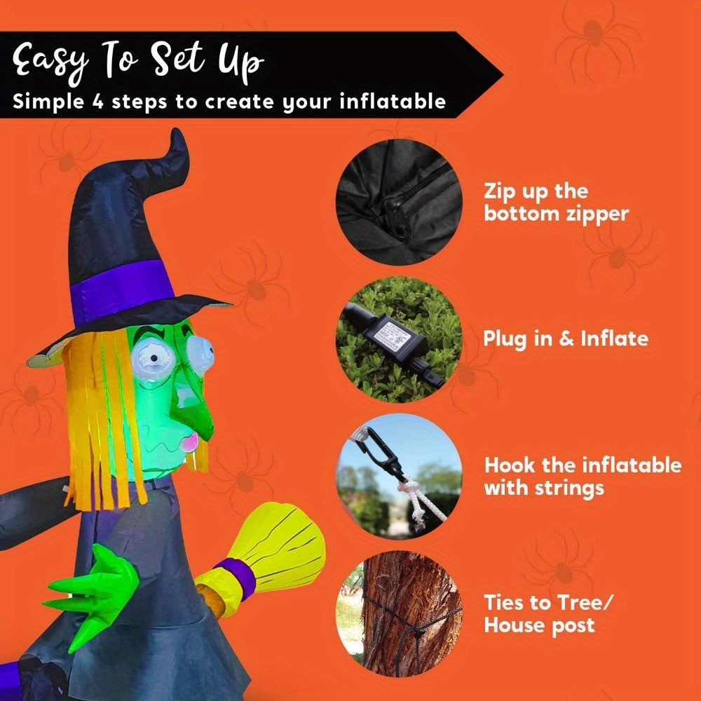 Penyihir Tiup Halloween 4FT de - Outdoor Lighting Effects ulasan dan harga