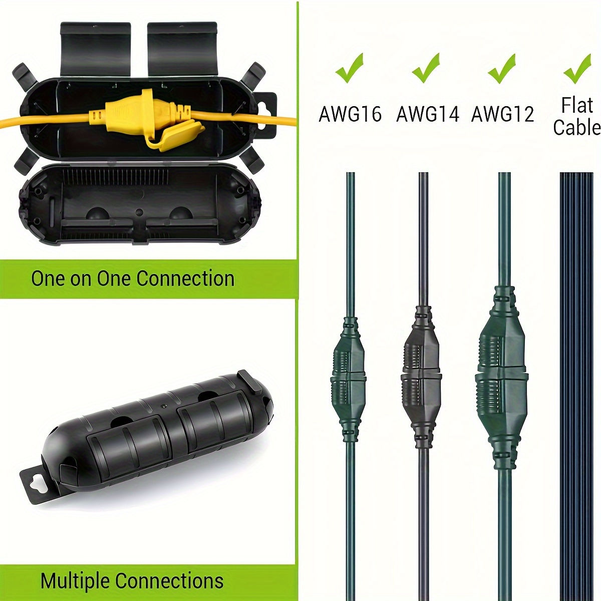 Tutup keamanan pelindung konek - Outdoor Lighting Extension Cord ulasan dan harga
