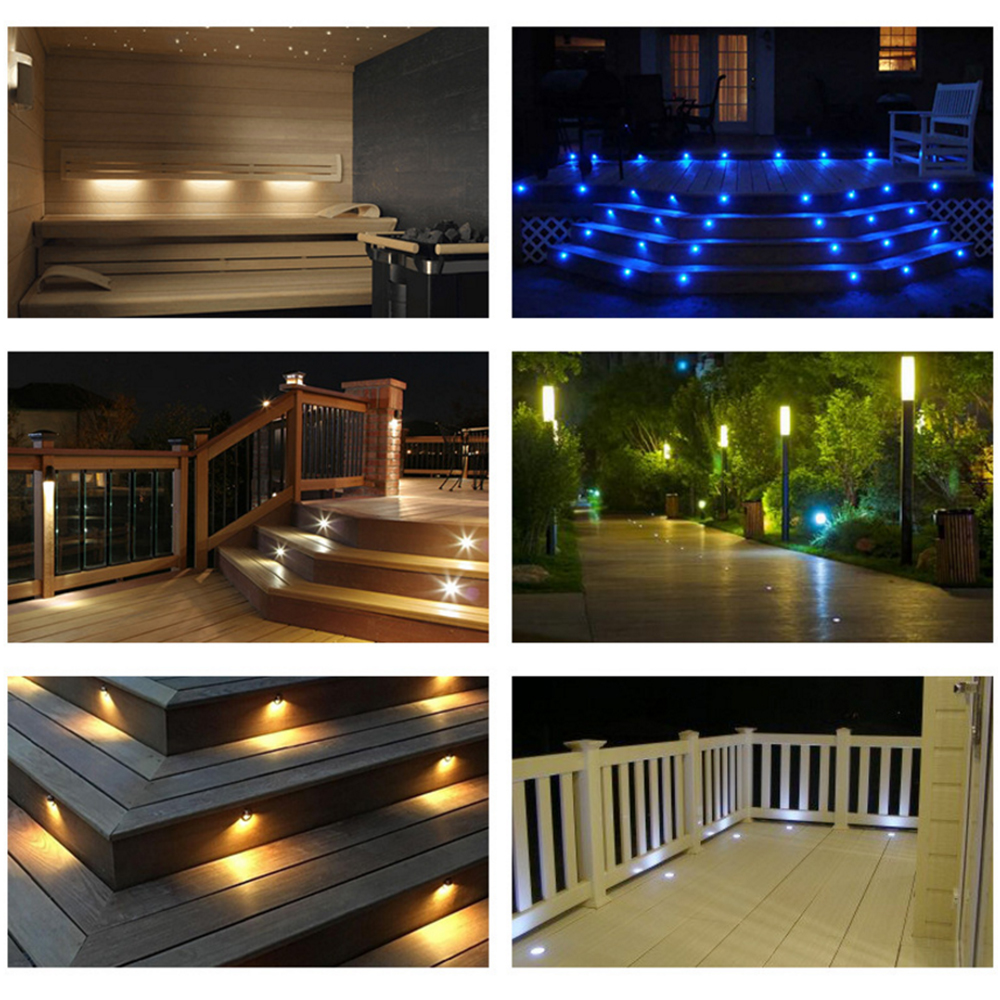DC12V RGB Lampu Dek LED IP67 T - Deck Step Light ulasan dan harga