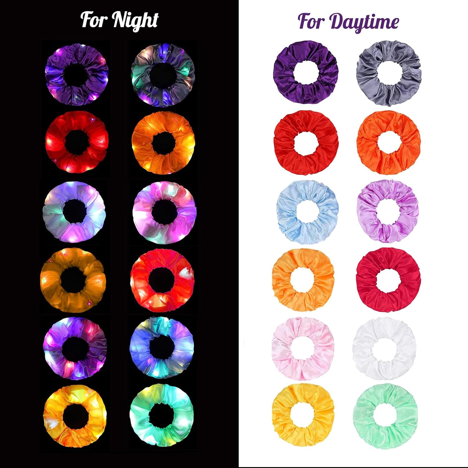 6 Buah Ikat Rambut LED Scrunch - Outdoor Lighting Effects ulasan dan harga