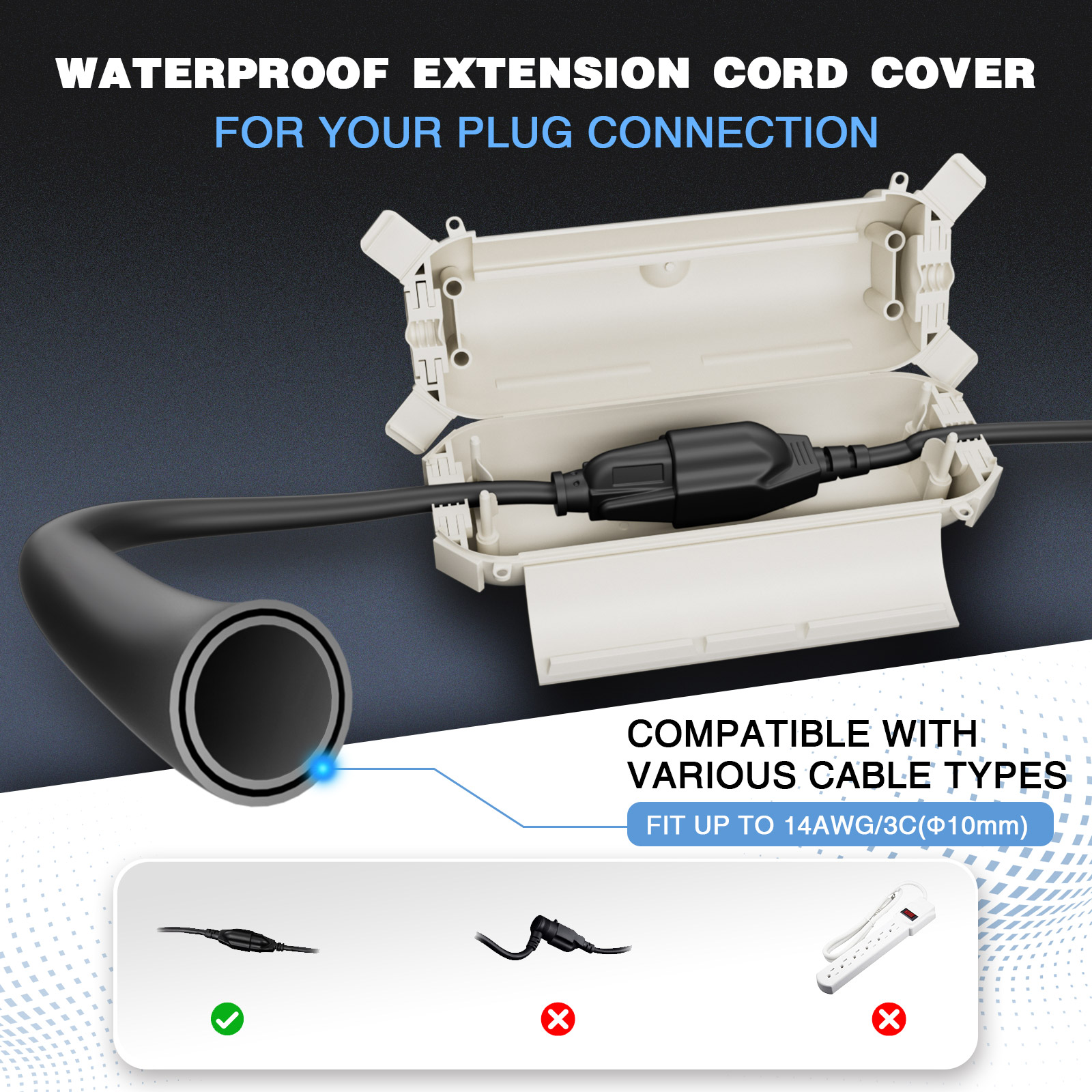 2 Paket Kotak Sambungan Luar R - Outdoor Lighting Extension Cord ulasan dan harga