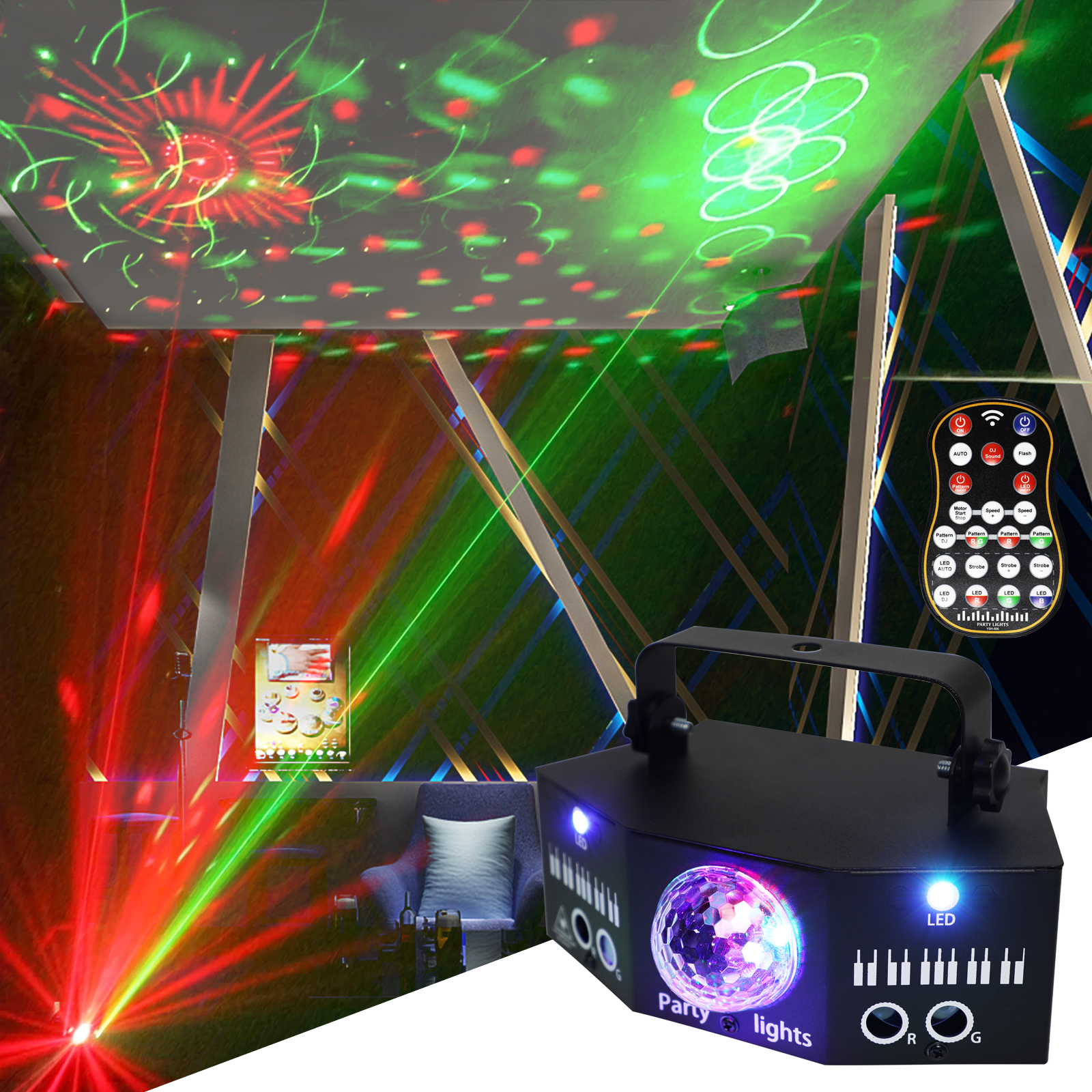 Lampu Panggung Efek Laser LED  - Outdoor Lighting Controller ulasan dan harga