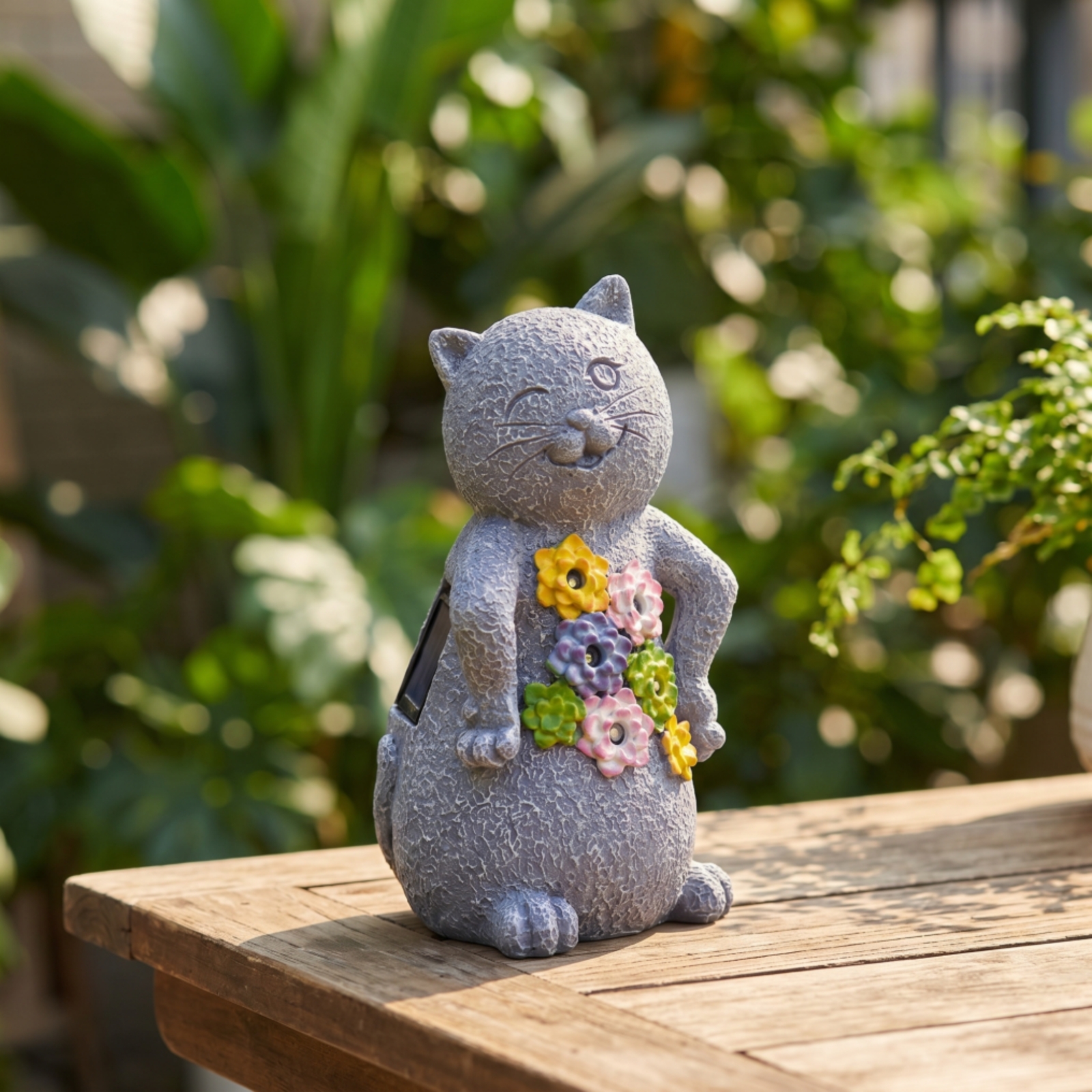 Patung Kucing dengan Lampu Ten - Outdoor Lighting For Patio ulasan dan harga