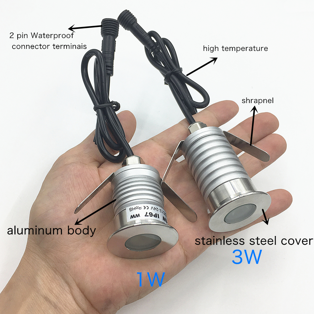 IP67 Tahan Air 1W LED Lampu Ba - Ground Light Recessed ulasan dan harga