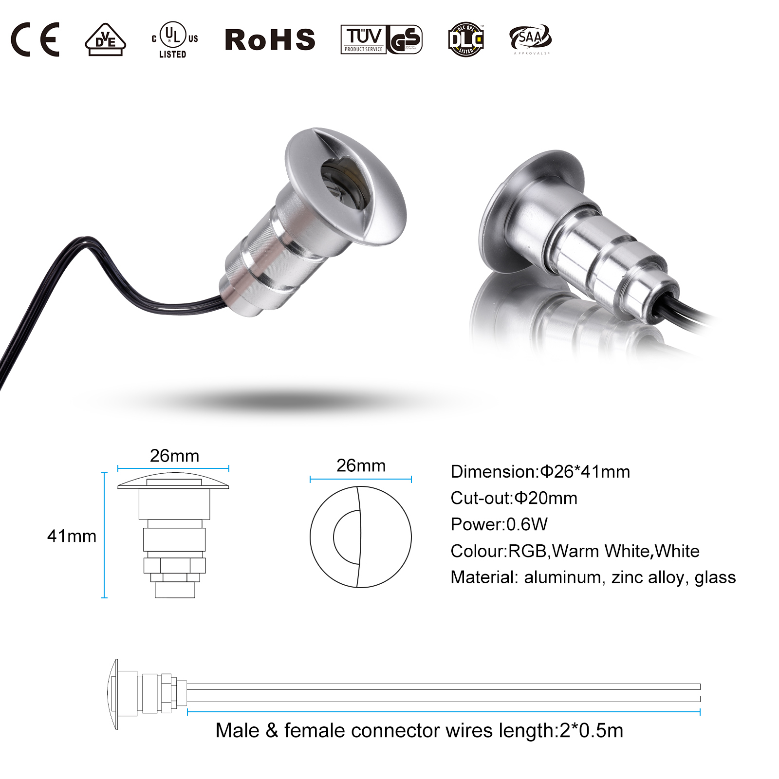 QACA lampu dek tersembunyi LED - Deck Step Light ulasan dan harga
