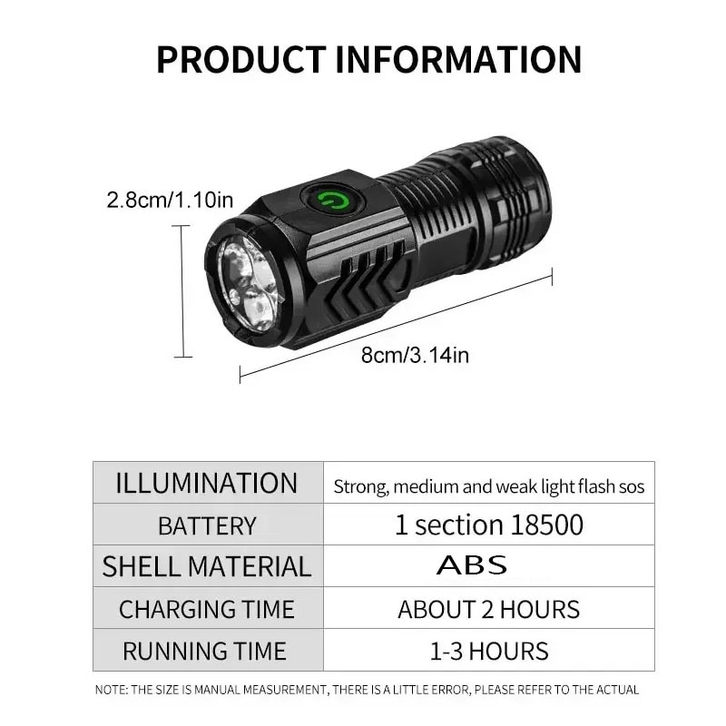 Senter Mini 3LED dengan Klip P - Outdoor Lighting Quality ulasan dan harga