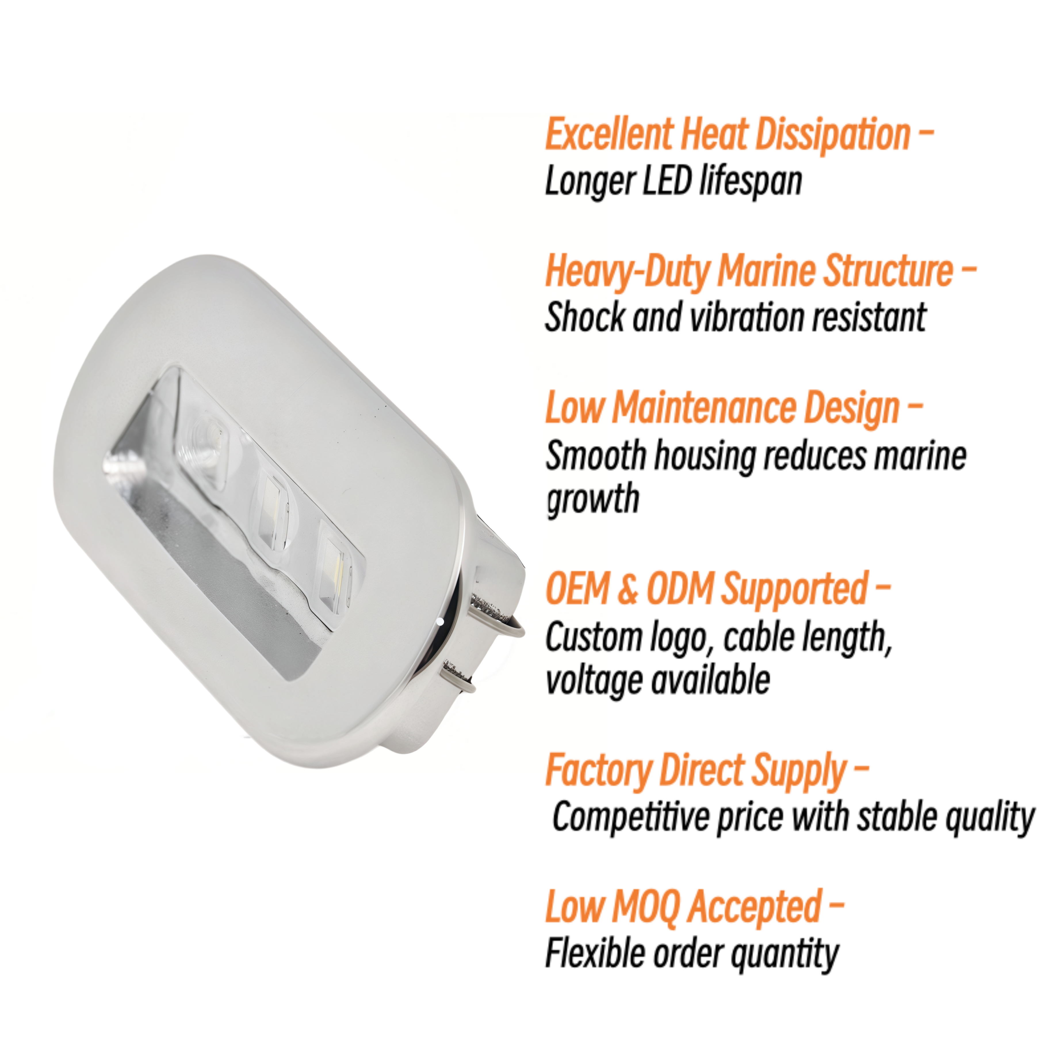 Lampu LED 3W 12V 24V untuk Kap - Deck Step Light ulasan dan harga