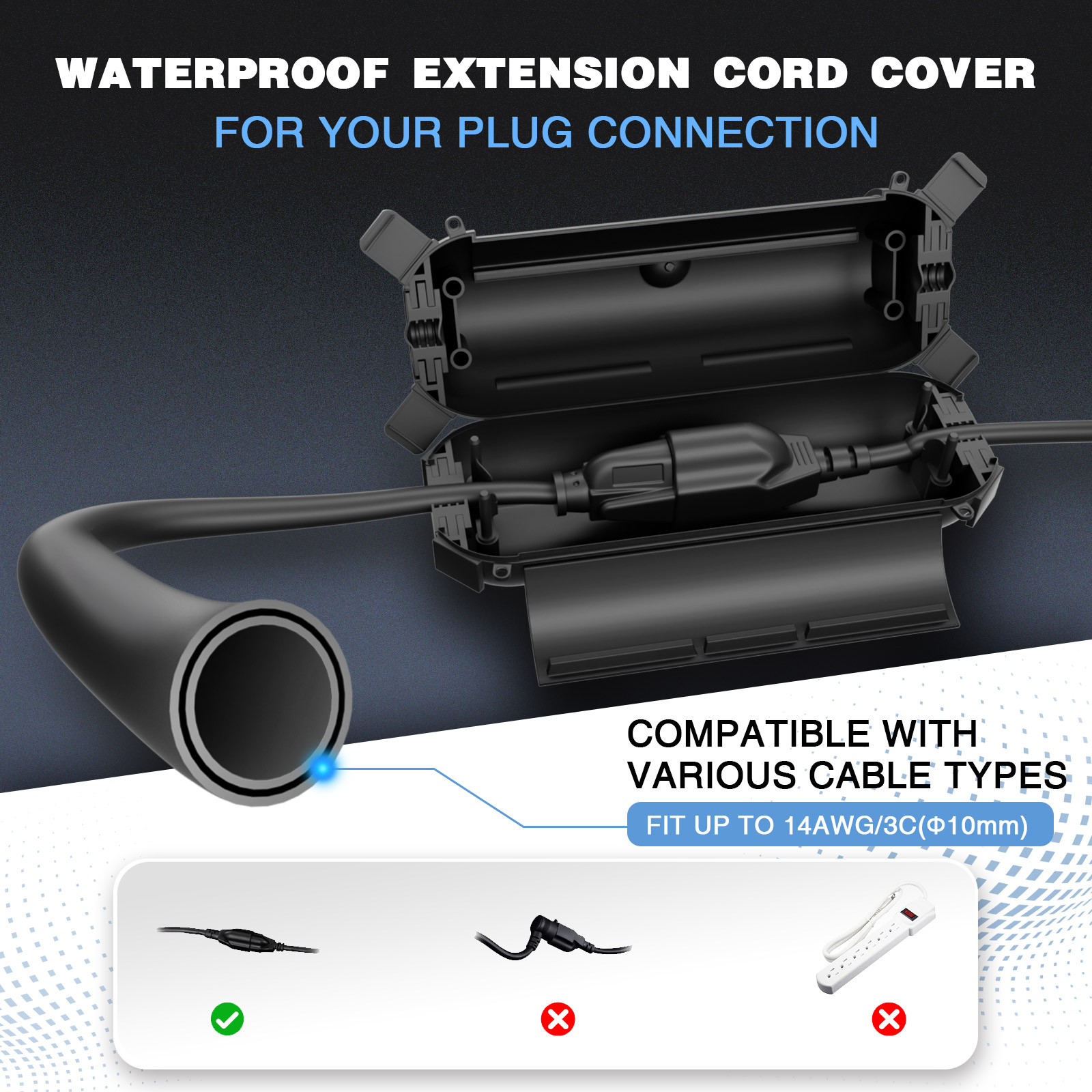 Penutup Pengaman Kabel Ekstens - Outdoor Lighting Extension Cord ulasan dan harga