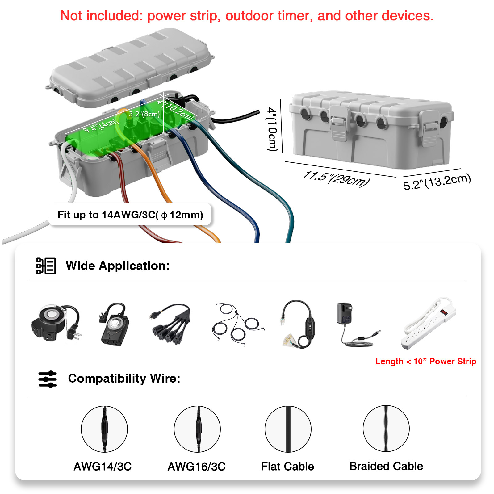 Penutup Kabel Ekstensi Tahan A - Outdoor Lighting Extension Cord ulasan dan harga